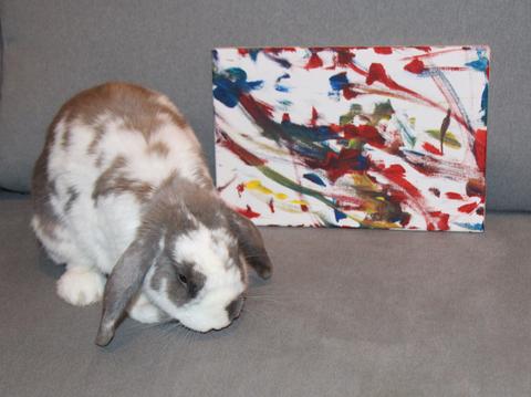 Unframed Medium Bini the Bunny Original Painting